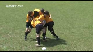 Rugby Mauling Drills  Bag then rip plus 2 [upl. by Aicirtam955]