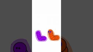 Purple Worm VS Orange Worm And Your Allies countryballs shorts [upl. by Greabe]