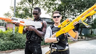 LTT Game Nerf War  Warriors SEAL X Nerf Guns Fight Crime Group Mr Close Crazy The Expendables [upl. by Gage]