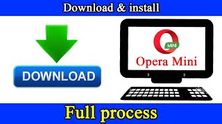 How to download Opera Mini web browser for pc [upl. by Ayetal767]