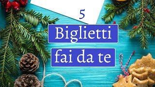 8  BIGLIETTI Auguri fai da te 5 idee semplici  card making tutorial italiano [upl. by Huberman530]