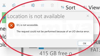 Pc Fix The request could not be performed because of an IO device error amp location is not available [upl. by Weinreb109]