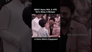 VENKY Mama With Jr NTR Son’s Abhay amp Bhargav celebrity jrntr venkatesh wedding [upl. by Aenert]