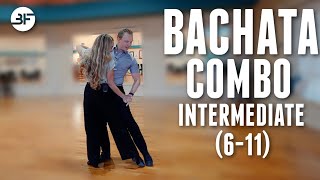 Bachata Moves for Beginners  Bachata Intermediate Combo 611 [upl. by Joletta152]