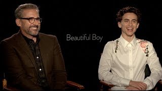 BEAUTIFUL BOY interviews  Timothee Chalamet Steve Carell Amy Ryan  Gone Baby Gone [upl. by Tak]