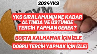 YKS2024 Sıralamanızın Ne Kadar Altında  Üstünde Tercih Yapmalısınız❓ Boşta Kalmayın [upl. by Waterer]