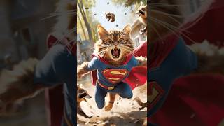 Ai SuperCat Fighting with racoons😾🙌 AI Cat  youtubeshorts cat ainimation catlover [upl. by O'Driscoll]