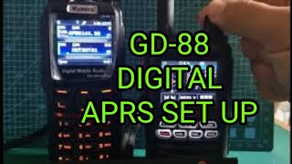 GD88 APRS Set Up DIGITAL [upl. by Lemar]