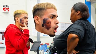 Tattooing Strangers Faces On My Face Prank [upl. by Niabi]