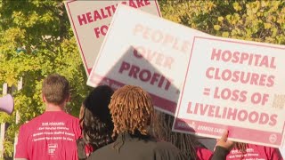 Residents and supporters rally for healthcare services in Atlantas Old Fourth Ward neighborhood [upl. by Enelkcaj]