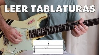 Cómo leer tablaturas para guitarra  Todas las técnicas bending ligados tapping armónicos [upl. by Sonnie]