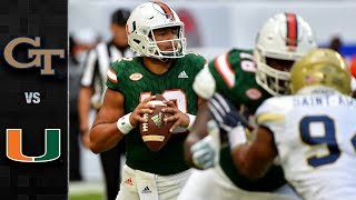 Georgia Tech vs Miami Football Highlights 2017 [upl. by Airbmat]