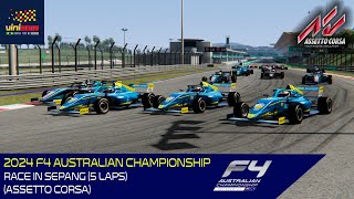 2024 F4 Australian  Race in Sepang 5 laps  Assetto Corsa [upl. by Sille]