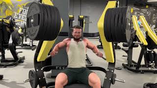 Bench Press Machine Rep PR 240kg vlog 22 [upl. by Tnilf]