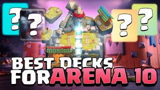 TOP 3 BEST DECKS FOR ARENA 10  Clash Royale 2024 [upl. by Samid]