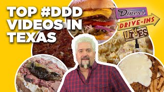 Top 5 DDD Videos in Texas with Guy Fieri  Diners DriveIns and Dives  Food Network [upl. by Haisoj]