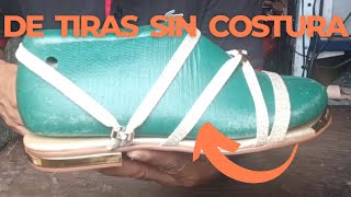 Como hacer sandalias de tiras sin costura [upl. by Kennie]