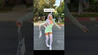 drag queen trips in dangerous heels on street 10 inches☠️ [upl. by Anastasius]