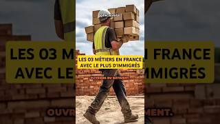 LES 03 MÉTIERS EN FRANCE AVEC LE PLUS DIMMIGRÉS france job immigrants immigration work wow [upl. by Ssej]