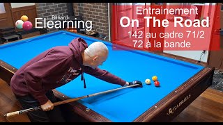 Billard français  Billiard ELearning  Entrainement On The Road  cadre 712 et bande [upl. by Aihgn]