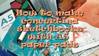 DIY concertina sketch book tutorial [upl. by Eel940]