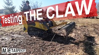 Testing THE CLAW Landscape Rake for Mini Skid Steer [upl. by Eicyak751]