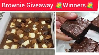 Brownie recipe Giveaway winners browniesoffer [upl. by Zenda]