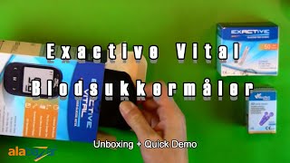 Blodsukkermåler Exactive Vital  Demo [upl. by Olegnaed]