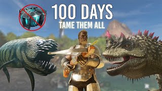 I spent 100 days taming everythingbut no cryopods  Ark Survival Ascended  Ark Additions [upl. by Earehs]