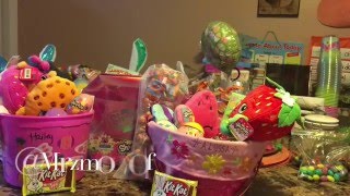 Shopkins Easter basket   Whats in Haileys and Alyssas Easter Basket [upl. by Ael]