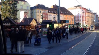 HGL Graz Tram  Linie 4 LiebenauMurpark  Andritz [upl. by Soneson]