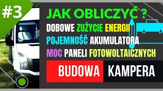 👉Ile prądu potrzeba w kamperze❓ Pojemność Aku ❓ Moc paneli❓ 3 Budowa Kampera [upl. by Gallager]