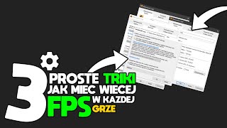 ❗️3 PROSTE TRIKI JAK MIEĆ WIĘCEJ FPS W KAŻDEJ GRZE✅optymalizacja windows 10 [upl. by Anehsak]