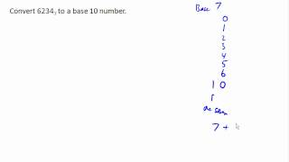 Intro to bases  converting base 7 to base 10 [upl. by Nesrac]