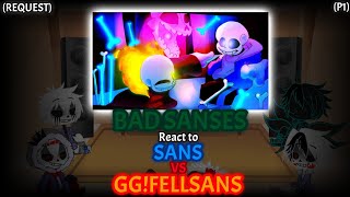 BAD SANSES REACT TO SANS VS GGFELLSANS REQUEST P1 [upl. by Annawit]