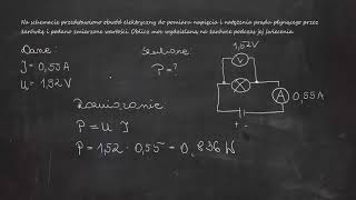 Na schemacie przedstawiono obwód elektryczny do pomiaru napięcia i natężenia prądu płynącego przez [upl. by Ainigriv]
