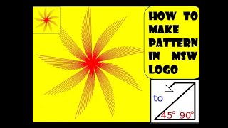 How to make a Pattern in MSW LogoMSW LOGO command for PatternMSW logo command for class 4 amp 5 [upl. by Bennion]