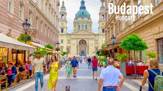 Budapest Hungary  Evening Walk  August 2021  4KHDR Walking Tour ▶97min [upl. by Toddy]