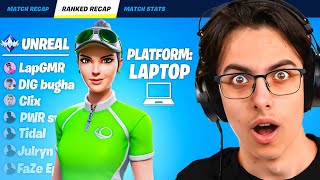 Meet The NEW 1 LAPTOP Player In Fortnite UNREAL RANK [upl. by Nagle]