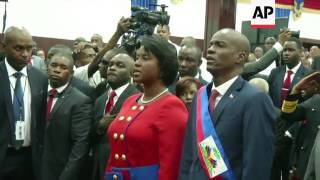 Jovenel Moise sworn in as president of Haiti [upl. by Nerrawed884]