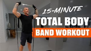 Get in Shape Anywhere 15Minute Total Body Resistance Band Workout [upl. by Ravo776]