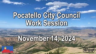 Pocatello City Council Work Session 11 14 24 [upl. by Fotinas737]