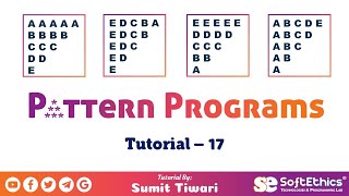 Pattern Programs Tutorial Part 17  Character patterns [upl. by Sebastian]