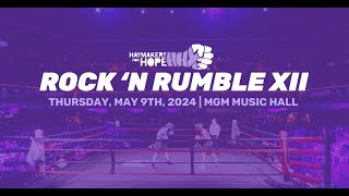 Rock N Rumble XIII  Boston 2024  Haymakers for Hope [upl. by Rimas]