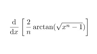 Derivative of 2narctansqrtxn1 [upl. by Delphinia983]