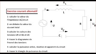 exercice courant alternatif  circuit RLC série darija [upl. by Demahum]