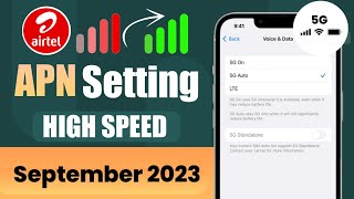 Airtel Apn Settings 5G High Speed  Airtel 5G Apn Settings [upl. by Animsaj]