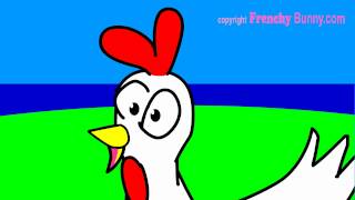 Une poule sur un mur  comptine et chanson enfant  Frenchy Bunny [upl. by Gerstein]