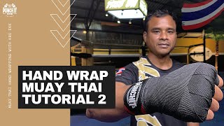 How to do hand wraps in Muay Thai or Kickboxing for beginners and fighters [upl. by Nottus600]