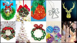 BRICOLAGE 10 IDÉES DE DÉCORATION DE NOËL ET ARTISANAT DORNEMENTS  HACKS FACILES POUR NOËL [upl. by Ocsinarf]